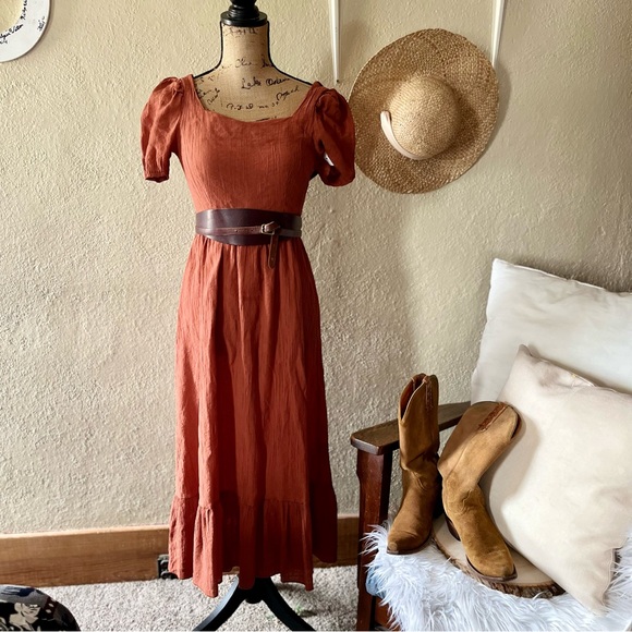 SHEIN Dresses & Skirts - Boho Peasant Style Rayon Crinkle Maxi  Dress